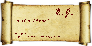 Makula József névjegykártya