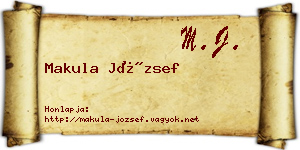 Makula József névjegykártya