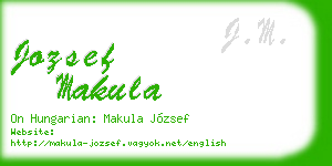 jozsef makula business card